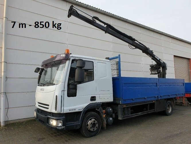 Iveco EuroCargo 80E 18 4x2 Euro Cargo ML 80 E 18, Hiab Kran 060-2 - Crane truck, Dropside/ Flatbed truck: picture 1