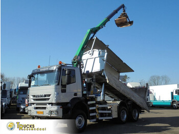 Iveco Stralis 380 + Euro 5 + HMF 1643 CRANE + KIPPER + 6X6 + BLAD-BLAD-BLAD + Discounted from 59.750,- - Tipper, Crane truck: picture 1