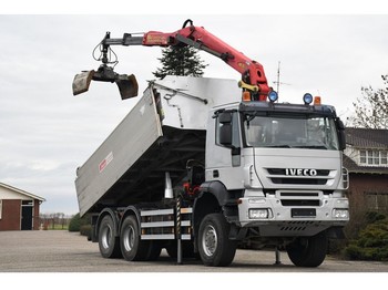 Tipper, Crane truck Iveco TRAKKER 450 !!6x6!!EURO 5!!Z-KRAAN/KIPPER!!: picture 1