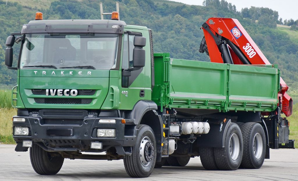 Iveco TRAKKER 450 * HMF 3000K3 + FUNK * 6x4  - Tipper, Crane truck: picture 4