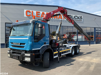 Iveco Trakker AD380T45 6x4 HMF 15 ton/meter laadkraan - Hook lift truck: picture 1