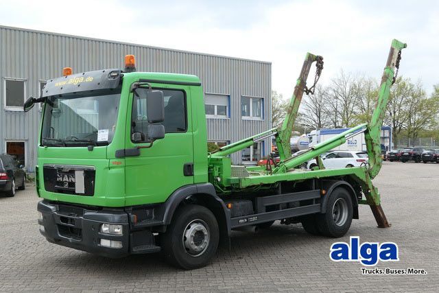 MAN 15.290 TGM BL 4x2, Meiller MK 10, AHK, Klima  - Skip loader truck: picture 1