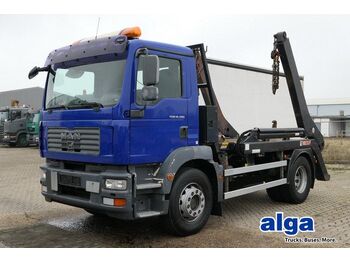 Skip loader truck MAN 18.280 TGM BB 4x2, Multilift SLF 140, Klima, AHK: picture 1
