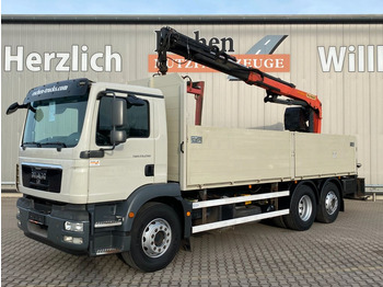 MAN MAN TGM 26.290 6x2-4 BL Pritsche / Kran  - Dropside/ Flatbed truck, Crane truck: picture 1