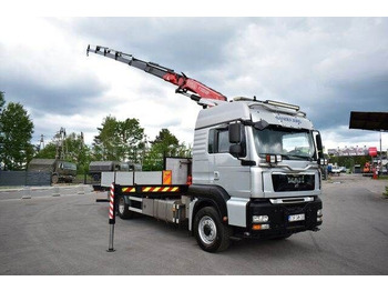 MAN TGA 18.350 4x4 FASSI 235 KRAN Cran - Dropside/ Flatbed truck, Crane truck: picture 1