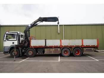 Crane truck MAN TGA 35.400 8X2 OPEN BOX WITH HMF 2220 CRANE 592.100KM: picture 1