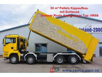 Tank truck MAN TGA 35.430 8x4 30 m³ Spezial Pellets Kippaufbau: picture 1