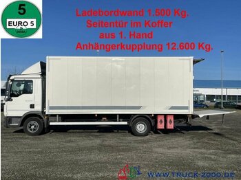 Box truck MAN TGL 12.220 Koffer mit Seitentür + LBW 1.5t. 1.Hd: picture 1