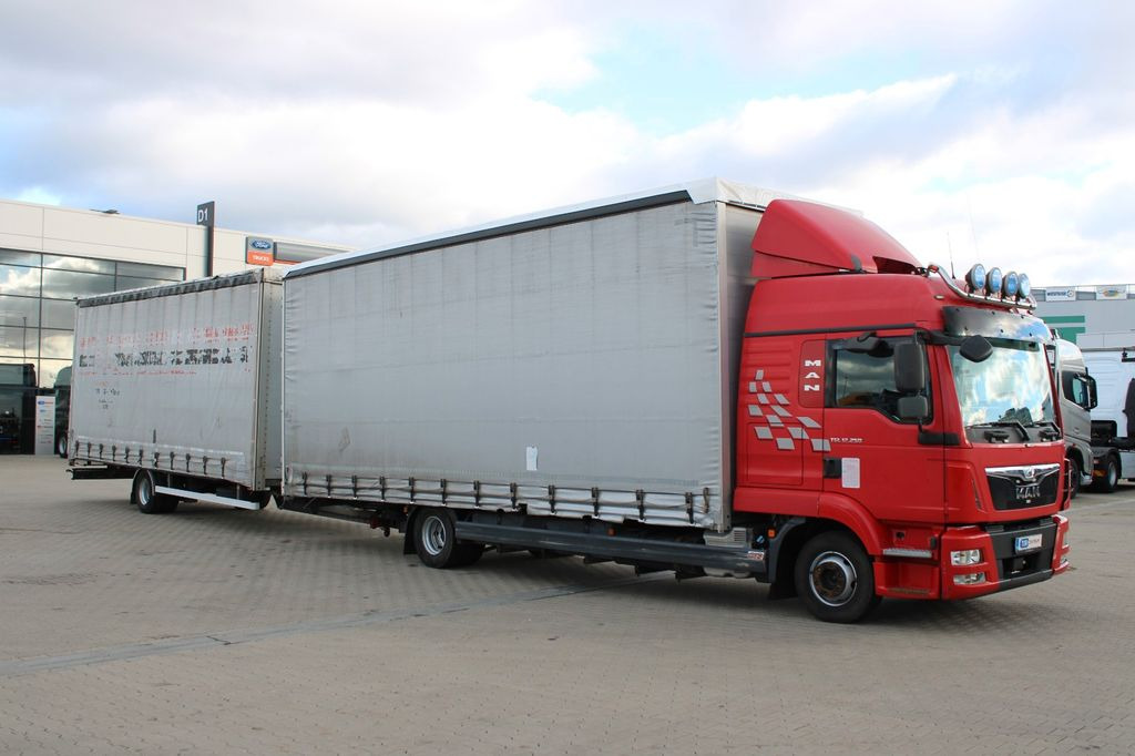 Curtainsider truck MAN TGL 12.250, EURO 6, + TRAILER BG CA1 (2014): picture 2
