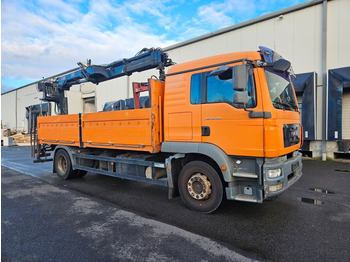 MAN TGM 18.340 4x2 EEV Baustoff LKW mit Hiab 122-3  - Dropside/ Flatbed truck, Crane truck: picture 1