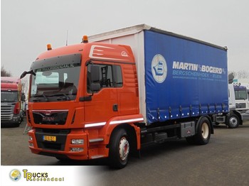 Curtainsider truck MAN TGM 18.340 + Euro 6 + LOW KM: picture 1