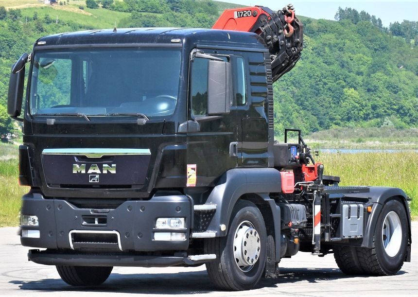 MAN TGS 18.400 Sattelzugmaschine + HMF 1720 K6/FUNK  - Crane truck, Tractor unit: picture 4