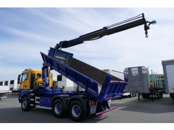 Tipper, Crane truck MAN TGS 26. 400 / 6 x 6 /WYWROTKA + HDS PALFINGER 15002/ HYDROBURTA: picture 4