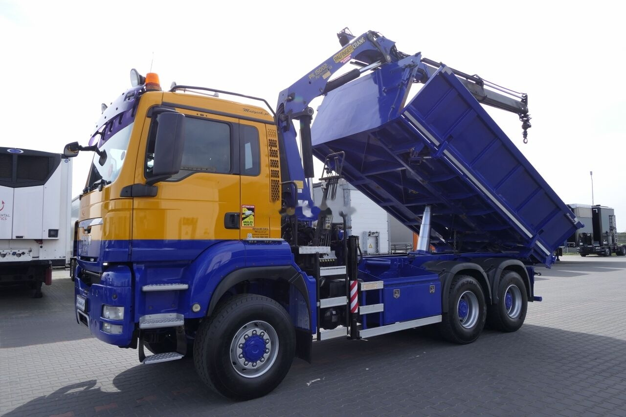 Tipper, Crane truck MAN TGS 26. 400 / 6 x 6 /WYWROTKA + HDS PALFINGER 15002/ HYDROBURTA: picture 2