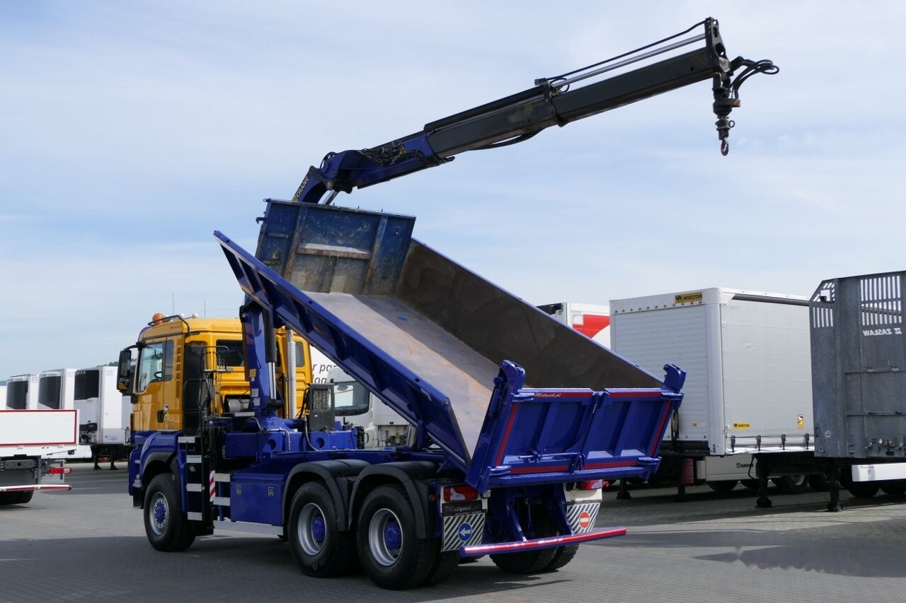 Tipper, Crane truck MAN TGS 26. 400 / 6 x 6 /WYWROTKA + HDS PALFINGER 15002/ HYDROBURTA: picture 6