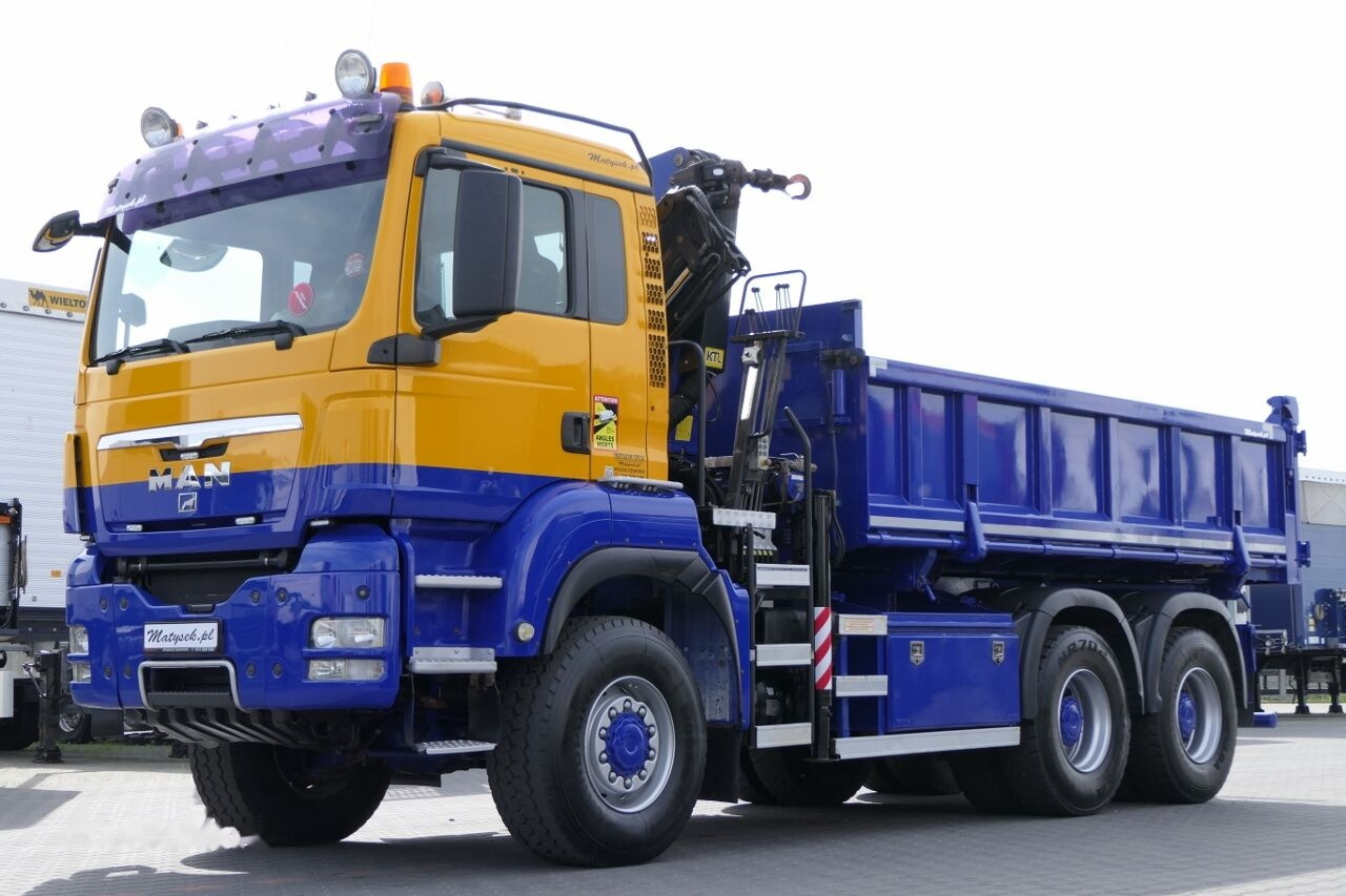 Tipper, Crane truck MAN TGS 26. 400 / 6 x 6 /WYWROTKA + HDS PALFINGER 15002/ HYDROBURTA: picture 27