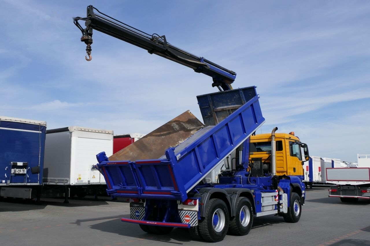 Tipper, Crane truck MAN TGS 26. 400 / 6 x 6 /WYWROTKA + HDS PALFINGER 15002/ HYDROBURTA: picture 9