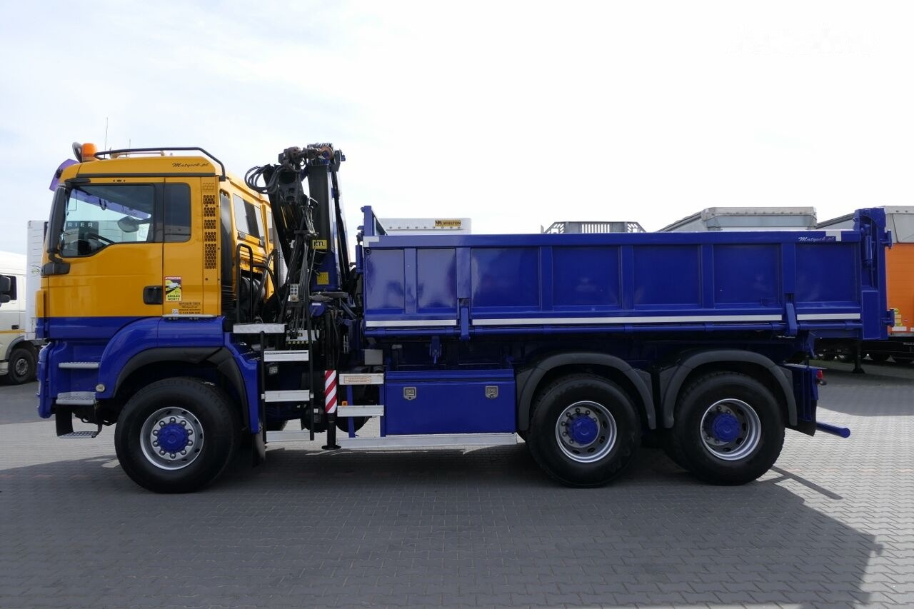 Tipper, Crane truck MAN TGS 26. 400 / 6 x 6 /WYWROTKA + HDS PALFINGER 15002/ HYDROBURTA: picture 30