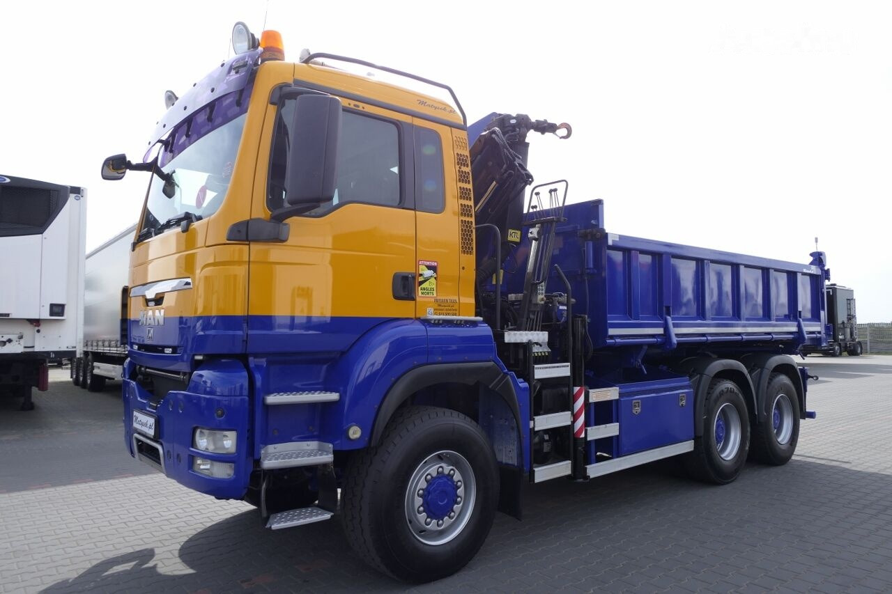 Tipper, Crane truck MAN TGS 26. 400 / 6 x 6 /WYWROTKA + HDS PALFINGER 15002/ HYDROBURTA: picture 29