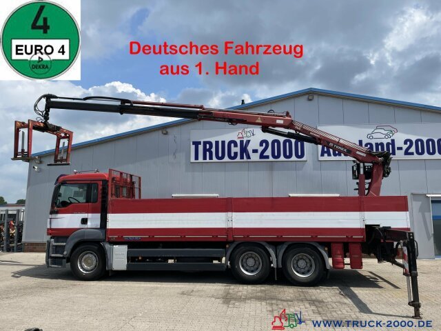 MAN TGS 26.400 6x4 Atlas Terex TLC 165.2 11 m=1.5 to - Dropside/ Flatbed truck, Crane truck: picture 1