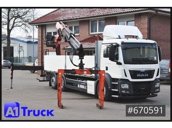 MAN TGS 26.440,  Kran PK20.501L Lenkachse, - Dropside/ Flatbed truck, Crane truck: picture 1