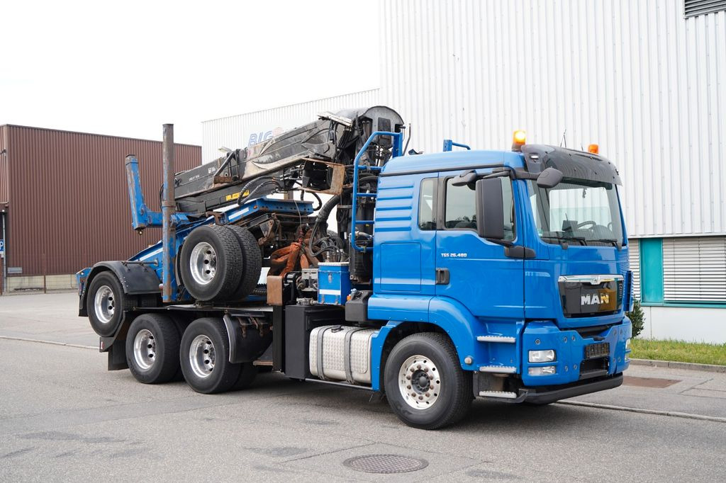 MAN TGS 26.480 6x4 BB Langholz+DOLL M114 LogliftF251  - Timber truck, Crane truck: picture 3