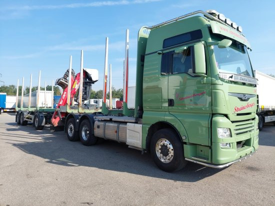 MAN TGS 26.500 6x4x4 Holztransporter,  Motor Neu - Timber truck, Crane truck: picture 5
