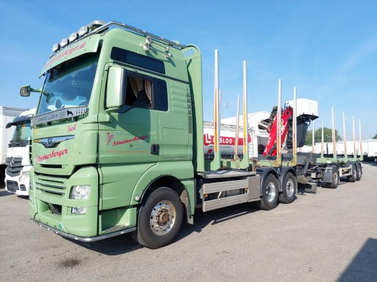 MAN TGS 26.500 6x4x4 Holztransporter,  Motor Neu - Timber truck, Crane truck: picture 1