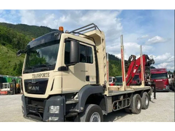 MAN TGS 33.480 - Timber truck, Crane truck: picture 1