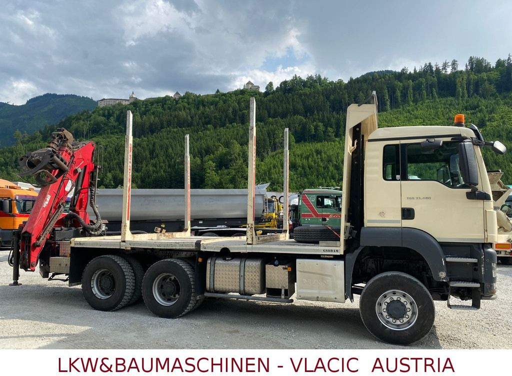 MAN TGS 33.480 6x6  - Timber truck, Crane truck: picture 3