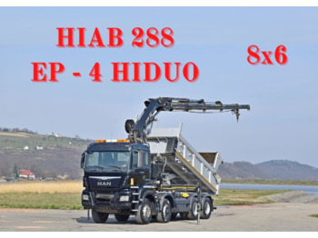 MAN TGS 35.380 * HIAB 288 EP - 4 HIDUO + FUNK * 8x6 - Tipper, Crane truck: picture 1