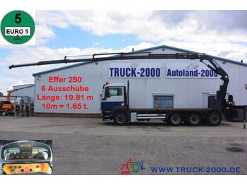 Dropside/ Flatbed truck, Crane truck MAN TGS 35.400 8x4 Effer 250 6S 19.81m / 10m = 1.65t: picture 1