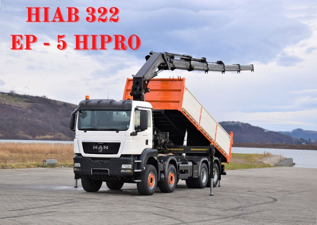 MAN TGS 35.440 * HIAB 322 EP-5HIPRO+FUNK / 8x4!  - Crane truck: picture 1