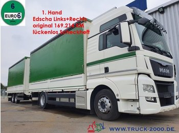 Curtainsider truck MAN TGX 18.400 Edscha L/R inkl. Hänger nur169.200 KM: picture 1