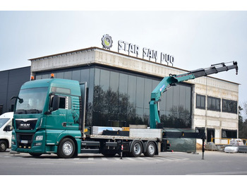 MAN TGX 26.440 6x2 HMF 4020 K4 Crane Kran Container  - Crane truck, Dropside/ Flatbed truck: picture 1