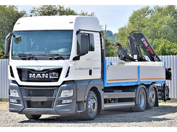Crane truck MAN TGX 26.440 Pritsche 6,20 m+HIAB 122 HIDUO/FUNK: picture 3