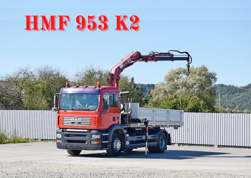 MAN TG 310 A*  Abrollkipper + HMF 953 K2 * TOP  - Crane truck, Tipper: picture 1