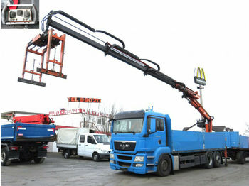 Dropside/ Flatbed truck MAN TG-X 26.480 6x2-2 LL Pritsche Heckkran Lift/Lenk: picture 1