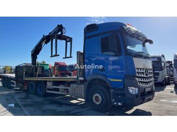Dropside/ Flatbed truck, Crane truck MERCEDES-BENZ ACTROS 2645: picture 1