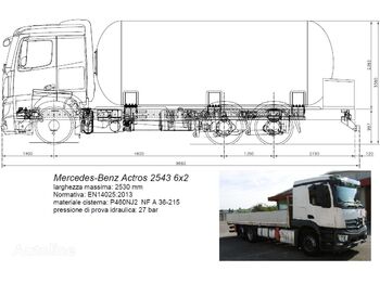 Tank truck for transportation of gas MERCEDES-BENZ Actros 25.43: picture 1