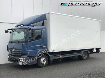 Box truck MERCEDES-BENZ Atego 818 L Koffer + LBW Euro 6, Klima, AHK,: picture 1