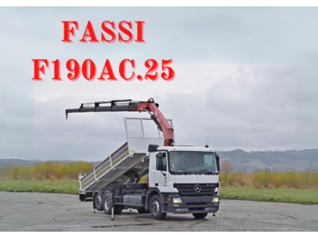 Mercedes-Benz ACTROS 2536 * FASSI F190AC.25 + FUNK * TOP - Tipper, Crane truck: picture 1