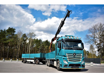 Mercedes-Benz ACTROS 2545 6x2 2545 Palfinger PK 16001 CRANE  - Crane truck, Dropside/ Flatbed truck: picture 1