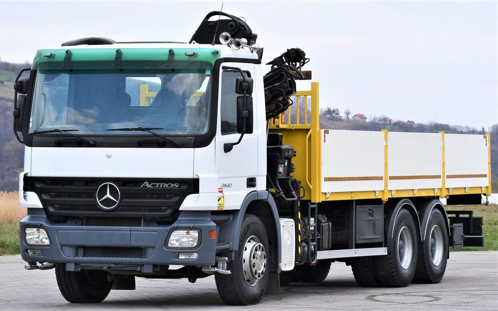 Mercedes-Benz ACTROS 2632 * HIAB 144B-3HIDUO+FUNK / 6x4  - Crane truck, Dropside/ Flatbed truck: picture 4