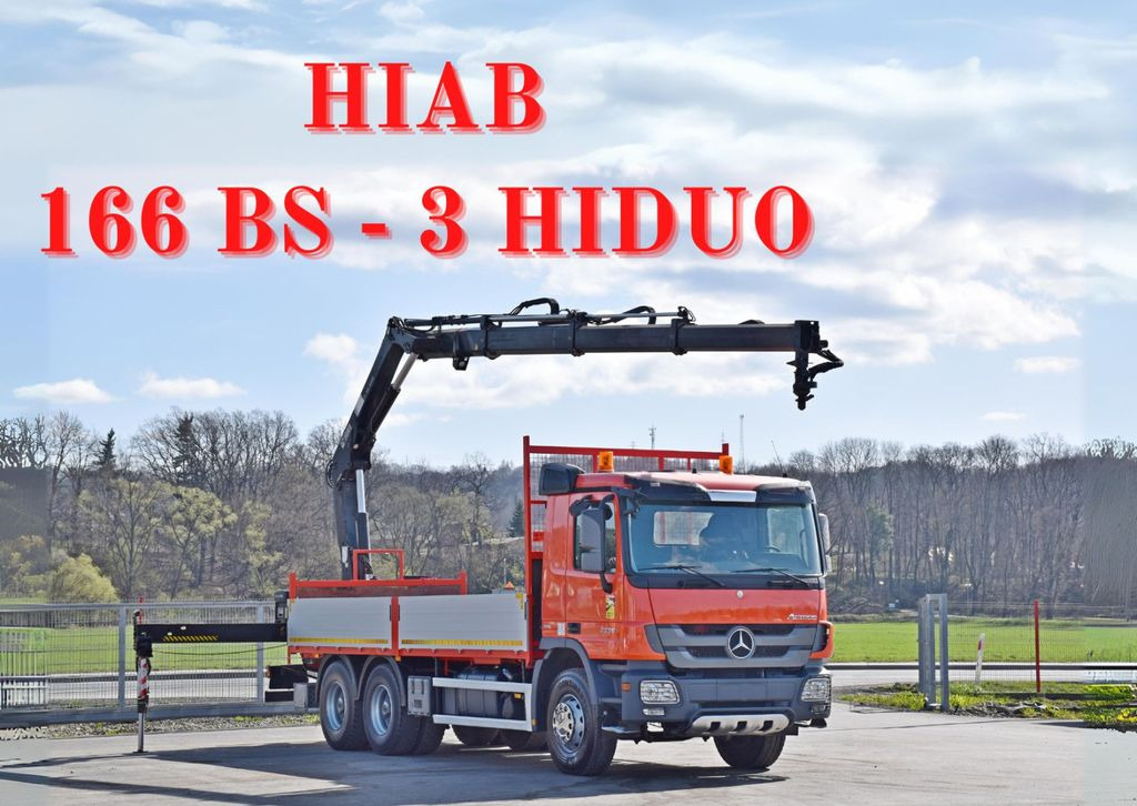 Mercedes-Benz ACTROS 2636 * HIAB 166BS-3HIDUO+FUNK / 6x4  - Crane truck, Dropside/ Flatbed truck: picture 1