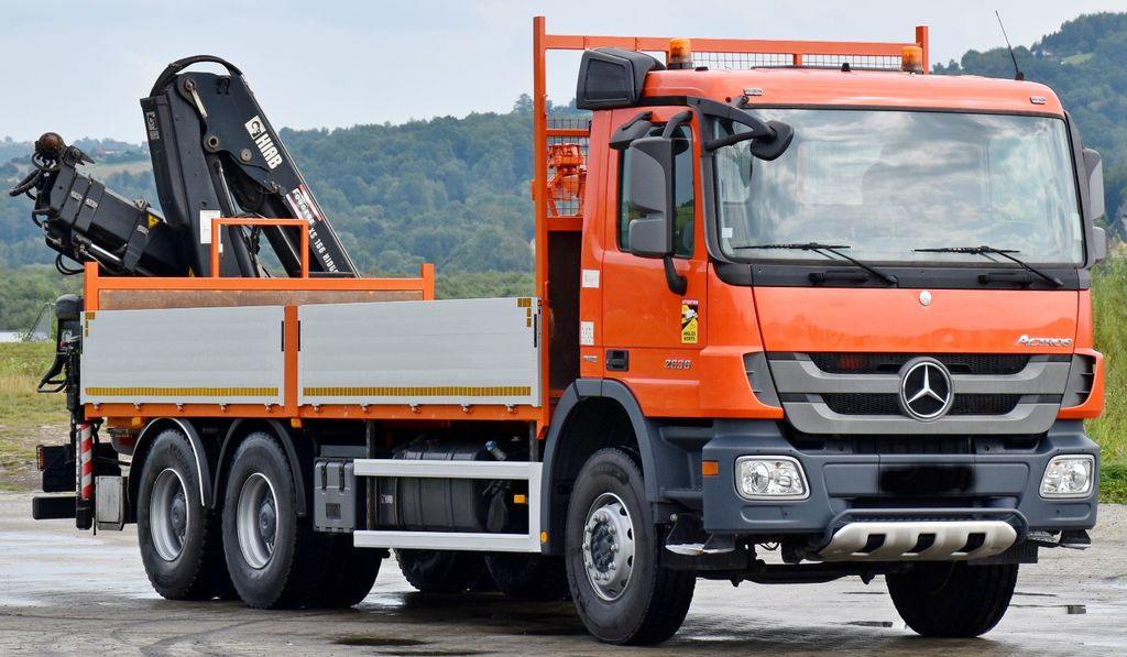 Mercedes-Benz ACTROS 2636 * HIAB 166BS-3HIDUO+FUNK / 6x4  - Crane truck, Dropside/ Flatbed truck: picture 3