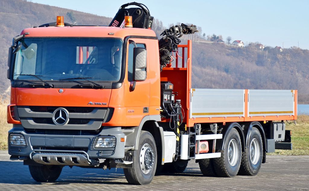 Mercedes-Benz ACTROS 2636 * PRITSCHE 6,50 + KRAN + FUNK / 6x4  - Crane truck, Dropside/ Flatbed truck: picture 4