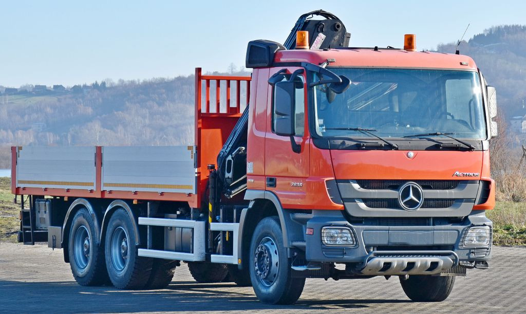 Mercedes-Benz ACTROS 2636 * PRITSCHE 6,50 + KRAN + FUNK / 6x4  - Crane truck, Dropside/ Flatbed truck: picture 3