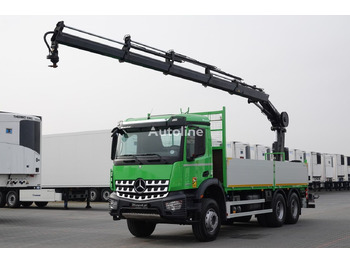 Mercedes-Benz AROCS 2636 / 6x4 / SKRZYNIOWY- 6,4 M / + HDS HIAB 192 - 12,7 M / - Tipper, Crane truck: picture 1