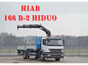 Mercedes-Benz AXOR 1829 * HIAB 166 B-2 HIDUO/FUNK  - Crane truck, Dropside/ Flatbed truck: picture 1